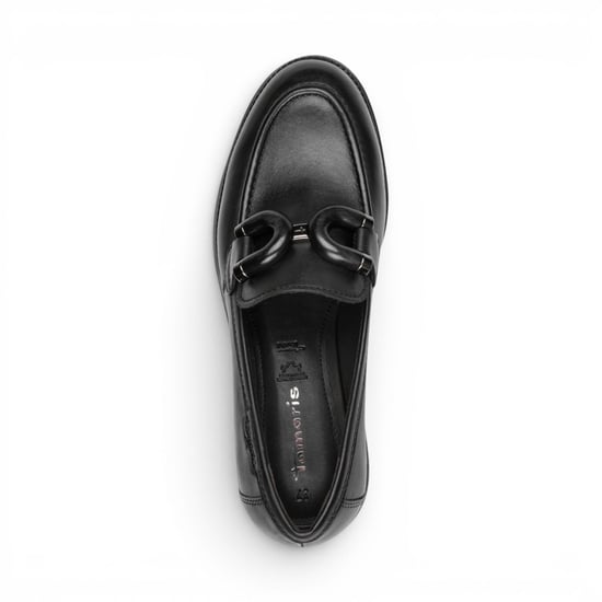 Tamaris dames zwarte leren loafer comfortschoenen - 24740-47 - Image 6