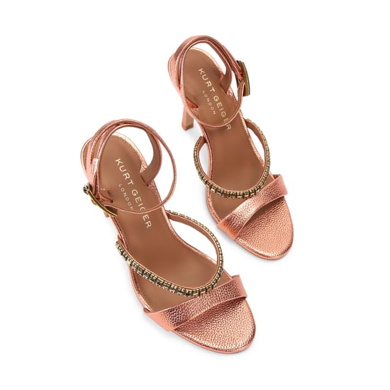 Kurt Geiger London Leather Crystal Strap Sandal 90 Heels - Image 2