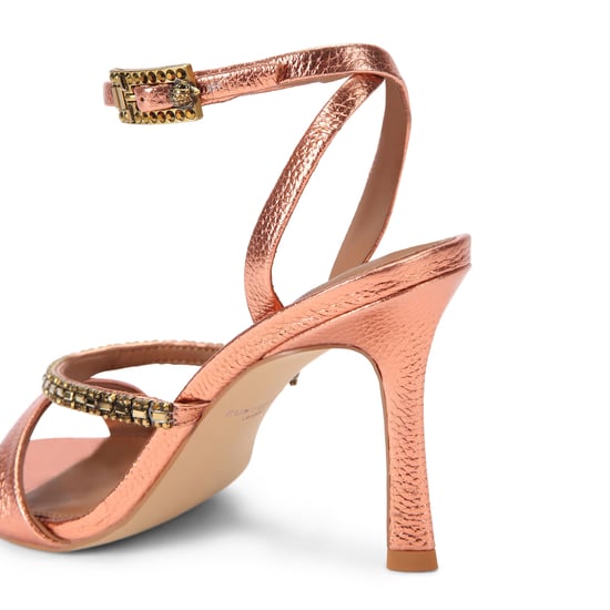 Kurt Geiger London Leather Crystal Strap Sandal 90 Heels - Image 3