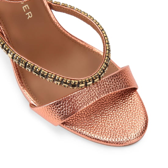 Kurt Geiger London Leather Crystal Strap Sandal 90 Heels - Image 4