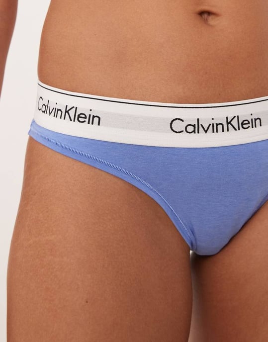 Calvin Klein Modern Cotton thong in cornflower blue - Image 2