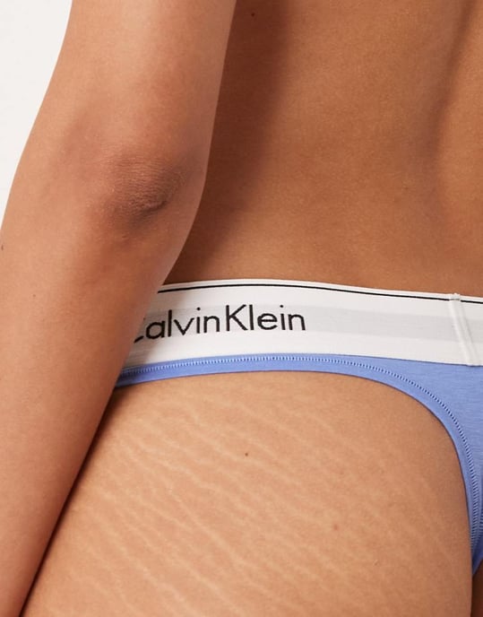 Calvin Klein Modern Cotton thong in cornflower blue - Image 4
