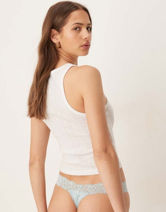 Calvin Klein CK Attraction thong in light blue - Image 3