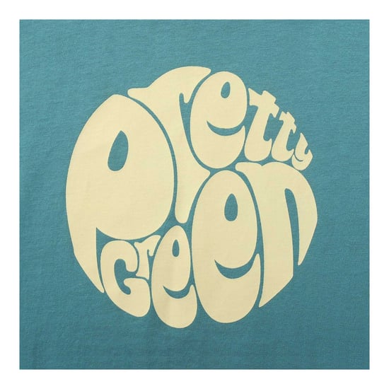Pretty Green Heren T-shirt katoen met logo (Teal) - Image 4