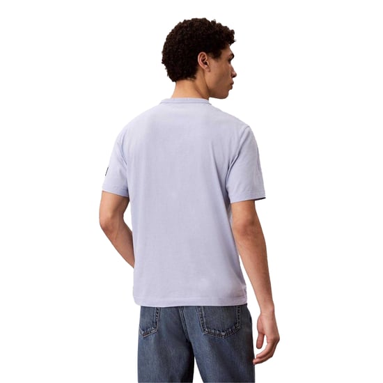 Calvin Klein Heren Badge Crew Neck Regular T-Shirt (Blue Jean) - Image 2