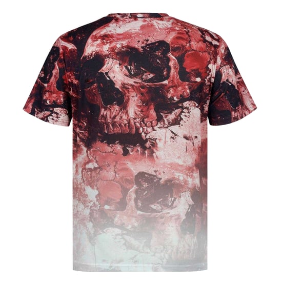 Firetrap Mens Sub All-Over Print T-Shirt (Burgundy) - Image 2