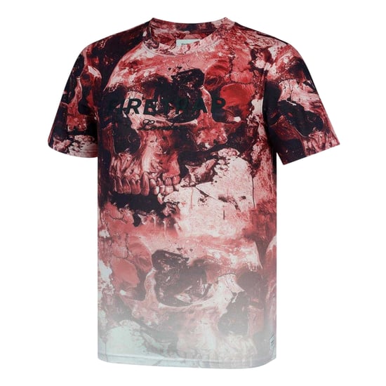 Firetrap Mens Sub All-Over Print T-Shirt (Burgundy) - Image 3