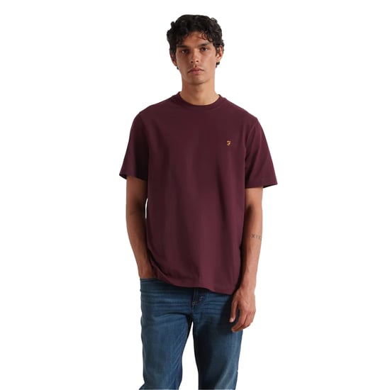 Farah Heren Logo Regular T-Shirt (Bourgondië) - Image 1