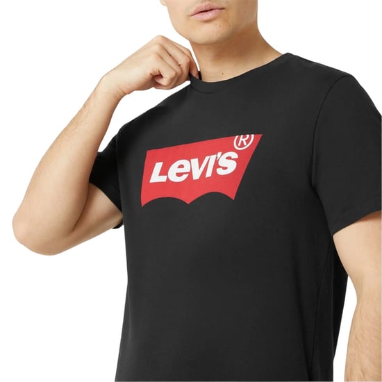 Levis Mens Batwing Logo T-Shirt (Black/Red) - Image 3