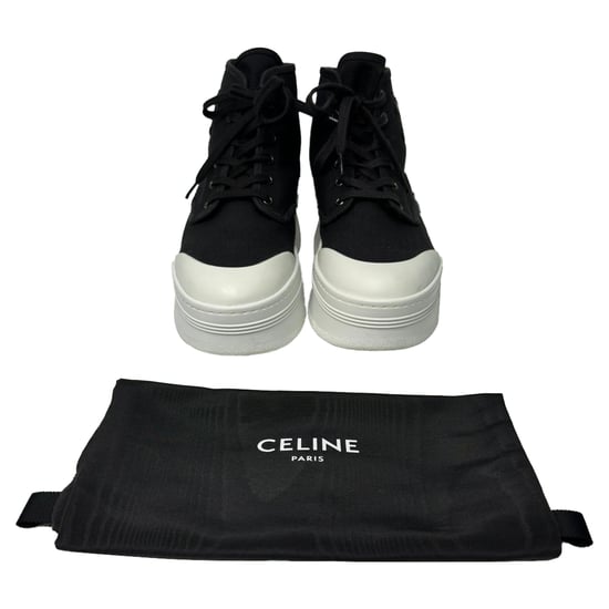 Celine Triomphe Patch High Top Sneakers i blockcanvas - Image 4