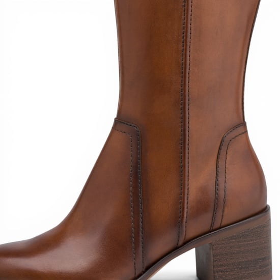 Tamaris dames bruine leren rijlaarzen met kniehoge hak - 25576-47 - Image 5