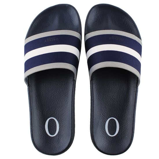 Osprey London The Casanova Mens Navy Sliders - Image 1