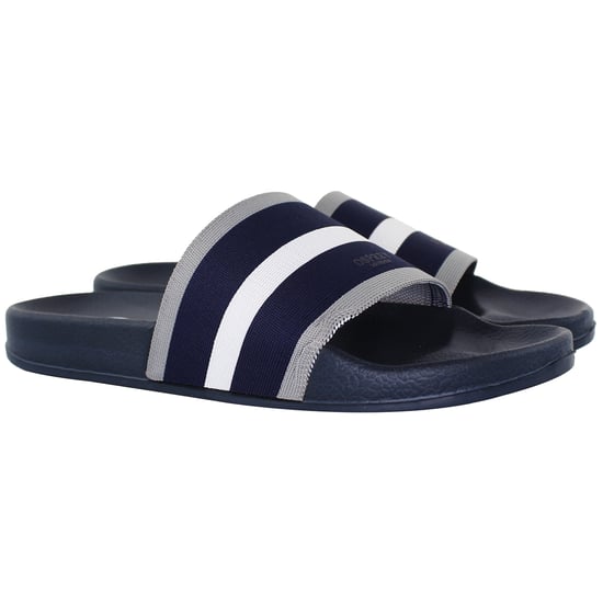 Osprey London The Casanova Mens Navy Sliders - Image 3
