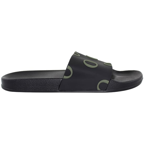Osprey London The Holiday Mens Black/Khaki Sliders - Image 2