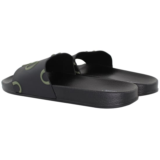 Osprey London The Holiday Mens Black/Khaki Sliders - Image 4
