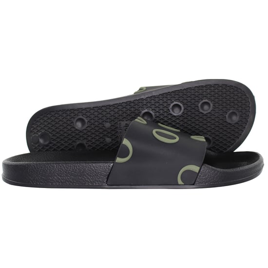 Osprey London The Holiday Mens Black/Khaki Sliders - Image 5