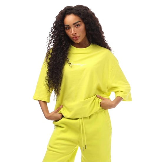 Hype Mens Signature Logo Oversized T-Shirt (Lime) - Image 4