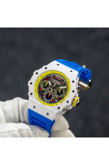 Invicta Racing 69666 Herenhorloge - Quartz Uurwerk - Acryl met Zilveren Wijzerplaat - 43 mm - Image 3