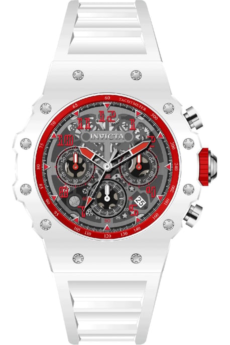 Invicta Racing 69660 Herrklocka - Kvartsurverk - Akryl med Silver Urskiva - 43 mm - Image 1