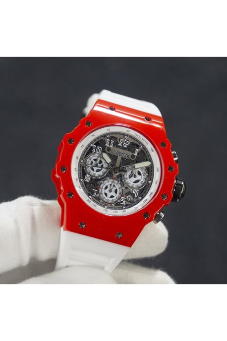 Invicta Racing 69655 Herenhorloge - Quartz Uurwerk - Acryl met Gouden Wijzerplaat - 43 mm - Image 2