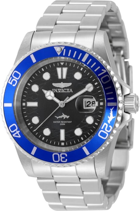 Invicta Pro Diver 50828 Herenhorloge - Quartz Uurwerk - Roestvrij Staal met Zwarte Wijzerplaat - 42 mm - Image 1