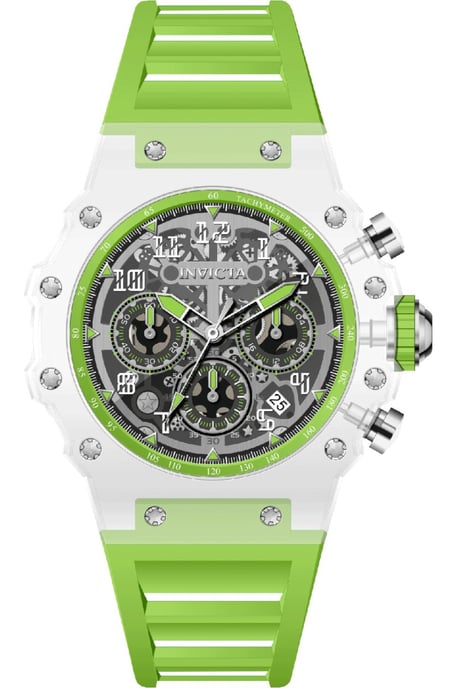 Invicta Racing 69688 Herenhorloge - Quartz Uurwerk - Acryl met Zilveren Wijzerplaat - 43 mm - Image 1
