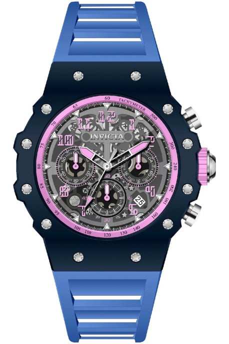Invicta Racing 69656 Herenhorloge - Quartz Uurwerk - Acryl met Zilveren Wijzerplaat - 43 mm - Image 1