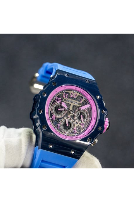 Invicta Racing 69656 Herenhorloge - Quartz Uurwerk - Acryl met Zilveren Wijzerplaat - 43 mm - Image 2