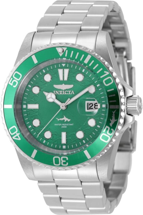 Invicta Pro Diver 50826 Herenhorloge - Quartz Uurwerk - Roestvrij Staal met Groene Wijzerplaat - 42 mm - Image 1