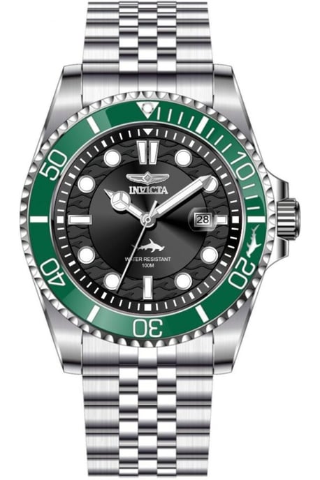 Invicta Pro Diver 50806 Herenhorloge - Quartz Uurwerk - Roestvrij Staal met Zwarte Wijzerplaat - 43 mm - Image 1