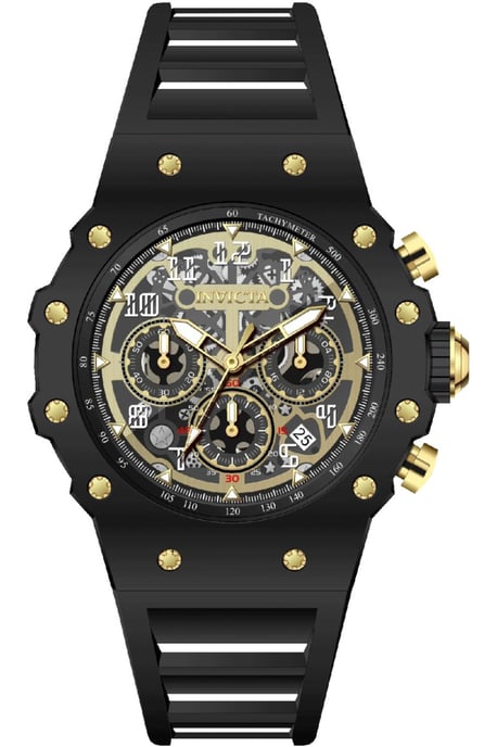 Invicta Racing 69650 Herrklocka - Kvartsrörelse - Akryl med Guldursskiva - 43 mm - Image 1