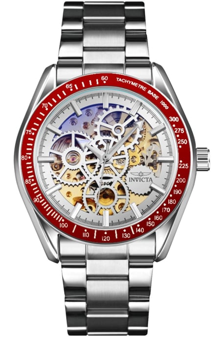 Invicta Objet D Art 69596 Herenhorloge - Automatisch Uurwerk - Roestvrij Staal met Zilveren Wijzerplaat - 43 mm - Image 1