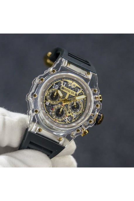 Invicta Racing 69690 Herrklocka - Kvartsrörelse - Akryl med Guld Urskiva - 43 mm - Image 2