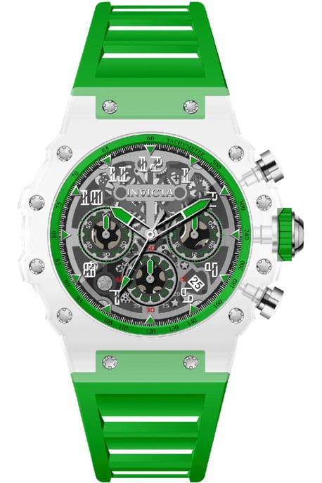 Invicta Racing 69687 Herrklocka - Kvartsrörelse - Akryl med Silverkiva - 43 mm - Image 1