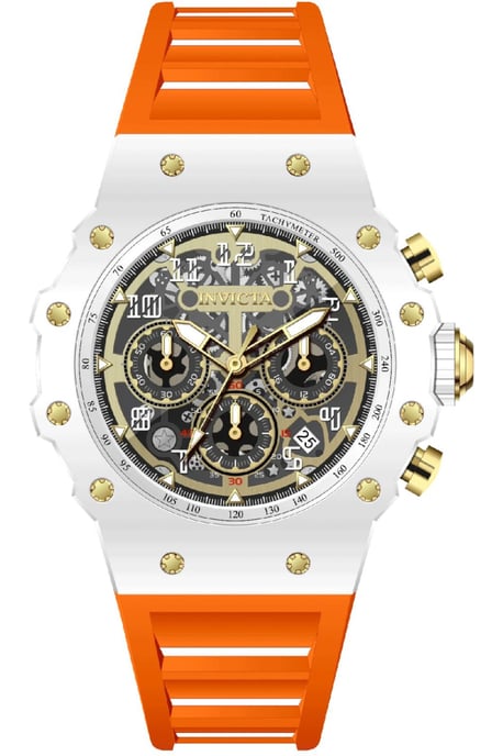 Invicta Racing 69651 Herrklocka - Kvartsrörelse - Akryl med Guldursskiva - 43 mm - Image 1