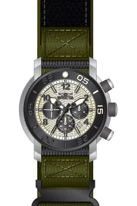 Invicta Coalition Forces 50095 Herenhorloge - Quartz Uurwerk - Roestvrij Staal met Beige Wijzerplaat - 50 mm - Image 1