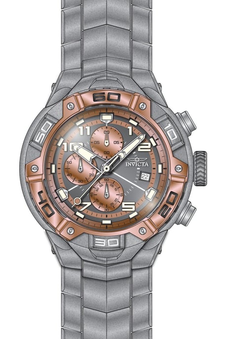 Invicta Speedway 49882 Herrklocka - Kvartsverk - Rostfritt Stål med Roséguld Urskiva - 50 mm - Image 1
