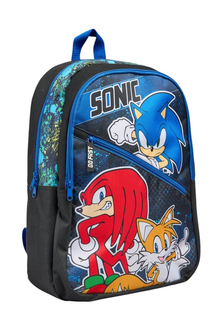 Sonic Childrens Backpack Splatter Sports Backpack Zip Fastening black multi - Image 2