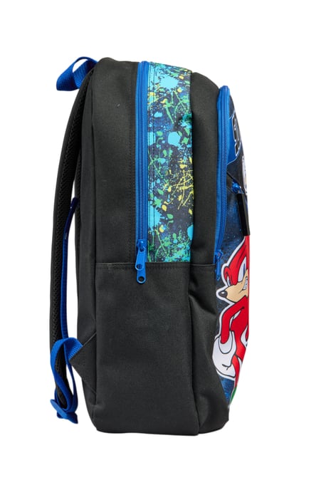 Sonic Childrens Backpack Splatter Sports Backpack Zip Fastening black multi - Image 3