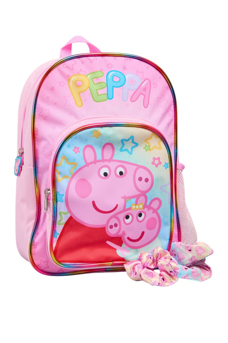 Peppa Pig Childrens Backpack Star Backpack Zip Fastening pink multi - Image 3
