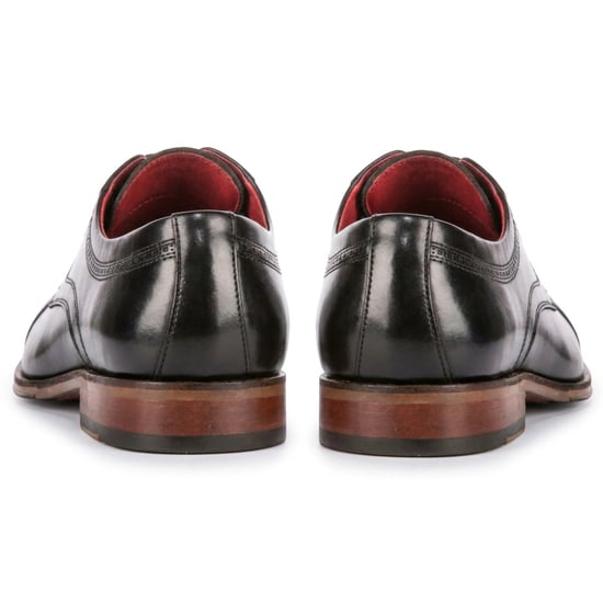 Justin Reess herenschoenen gepolijst zwart leren cap toe derby schoenen - Everett - Image 4