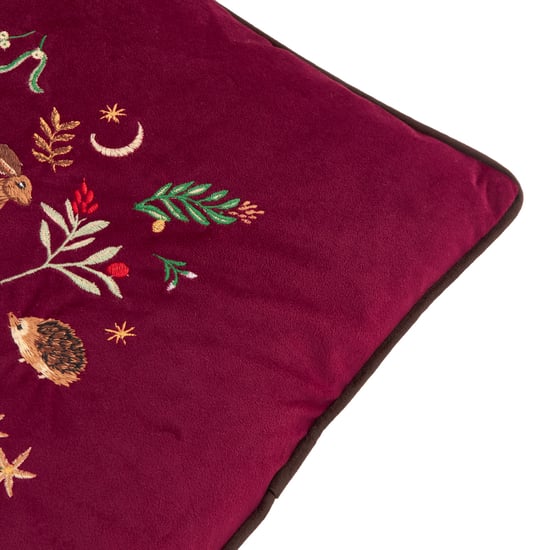 Furn Berry Woods Embroidered Velvet Cushion Cover - Image 3