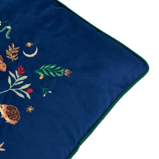 Furn Berry Woods Embroidered Velvet Feather Filled Cushion - Image 3