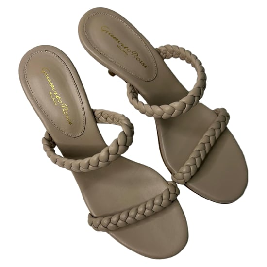 Gianvito Rossi Braided Strap Sandals in Beige Leather - Image 3