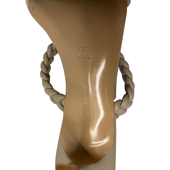 Gianvito Rossi Braided Strap Sandals in Beige Leather - Image 6