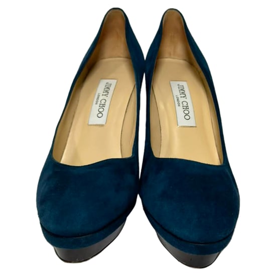 Jimmy Choo Platform Pumps in Blue Suede - Image 2