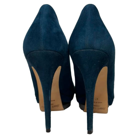 Jimmy Choo Platform Pumps in Blue Suede - Image 4