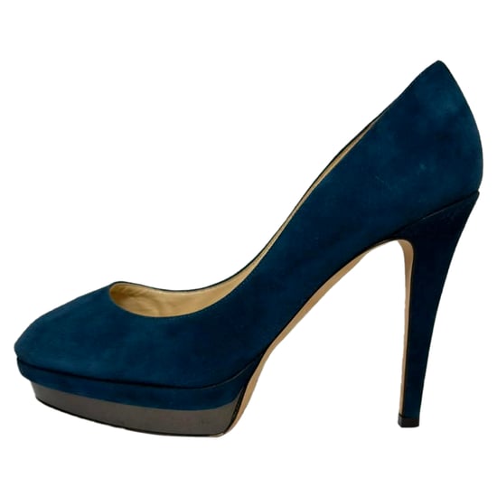 Jimmy Choo Platform Pumps in Blue Suede - Image 5