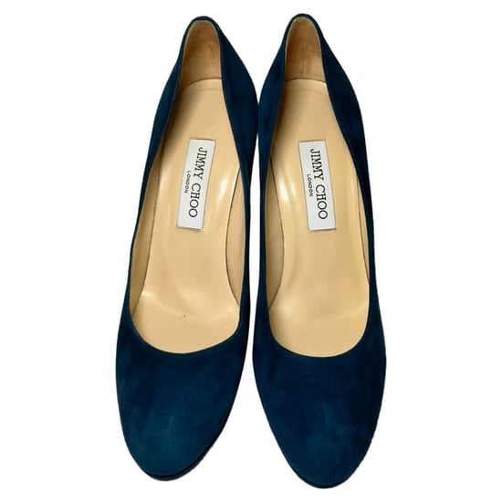 Jimmy Choo Platform Pumps in Blue Suede - Image 6