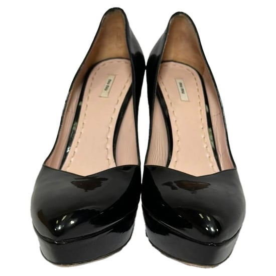 Miu Miu Platform Pumps in Black Patent Leather - Image 2